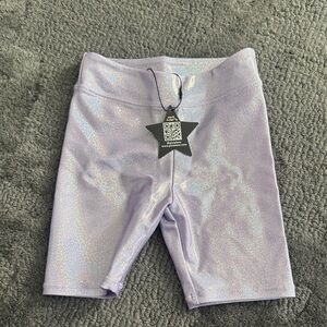 Shimmer Lilac Girls' Bike Shorts - Sparkle Activewear